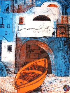 012LBR - La Barca (The Boat) - cm. 35x50 - Litografia (Lithography)